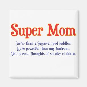 Aimant Funny Super Maman cadeaux et cartes pour ta super