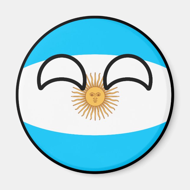Aimant Funny Trending Geeky Argentine Countryball (Devant)