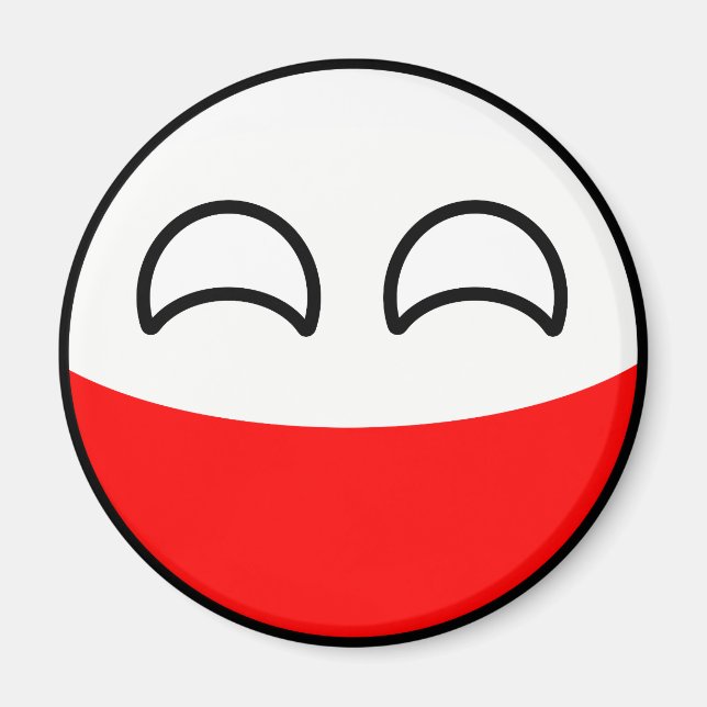 Aimant Funny Trending Geeky Pologne Country (Devant)