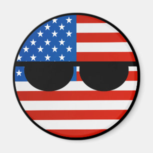 Aimant Funny Trending Geeky USA Countryball