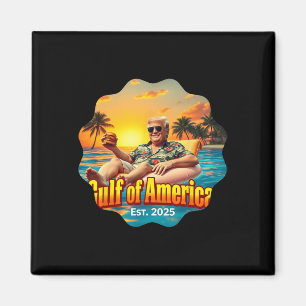 Aimant Funny Trump Chemise Golfe Des États-Unis Amérique 
