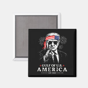 Aimant Funny Trump Golfe Des USA Amérique 2025 4 juillet