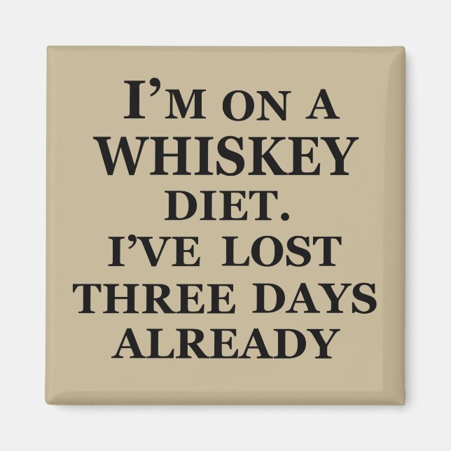 Aimant Funny whisky cite les paroles de whisky humour (Devant)