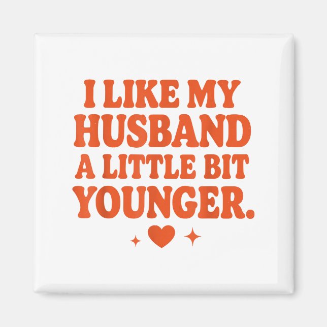 Aimant Funny Wife Husband I Like My Husband A Little Bit  (Devant)