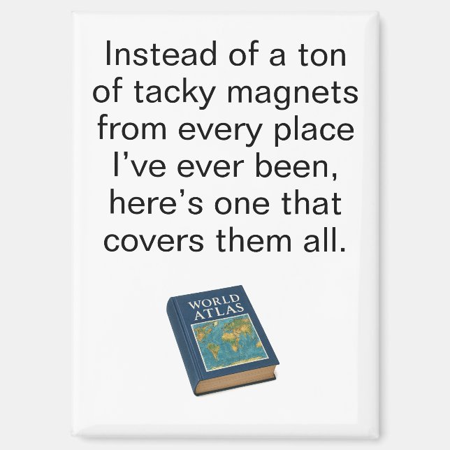 Aimant Funny World Atlas Travel Refrigerator (Recto)