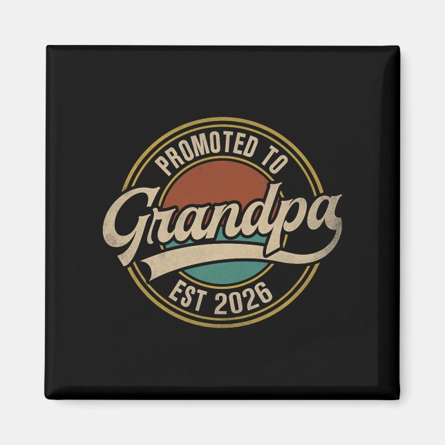Aimant Futur Grand-Père 2026 Nouveau Grand-Père Bébé pour (Devant)