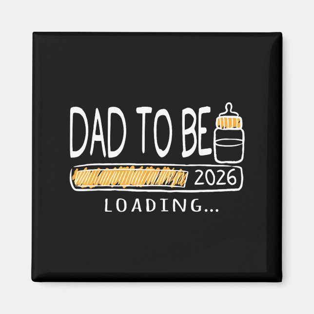 Aimant Futur Papa 2026 Annonce de Grossesse Chargement No (Devant)