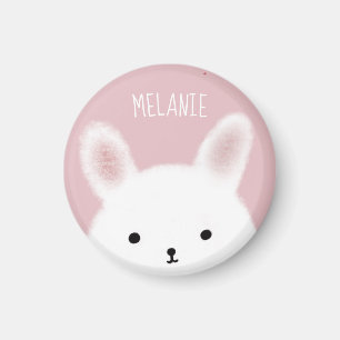 Aimant Fuzzy Bunny Pink Personnalised