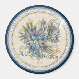 Aimant G Bureau de création Fleur bleue
