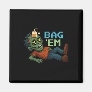 Aimant G em Pixel Zombie Tea G Halloween Npc Gamer Meme 