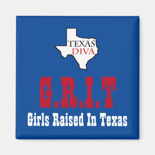 Aimant G.R.I.T. - Filles Élevées Au Texas - Texas DIVA
