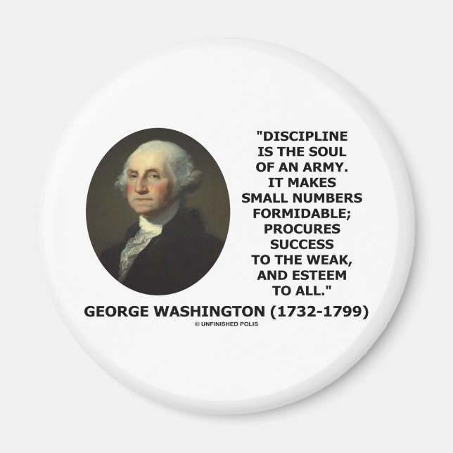 Aimant G. Washington La Discipline Est L'Âme D'Une Armée (Devant)