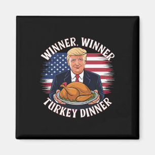 Aimant Gagnant Dîner Turquie Dîner Drôle Trump Thanksgivi