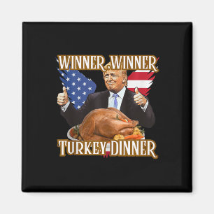 Aimant Gagnant Dîner Turquie Dîner Drôle Trump Thanksgivi