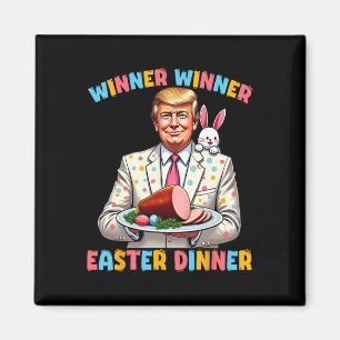 Aimant Gagnante du dîner de Pâques Trump Pâques Drôle pou