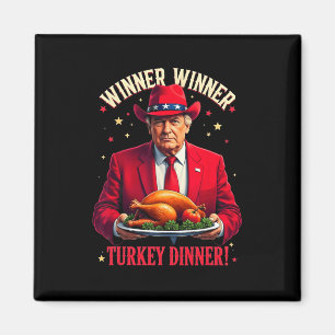 Aimant Gagnante Funny Gagnante Turquie Dîner Trump Pjs Me