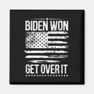 Aimant Gagner Get Over It Usa Drapeau Funny Biden Harris