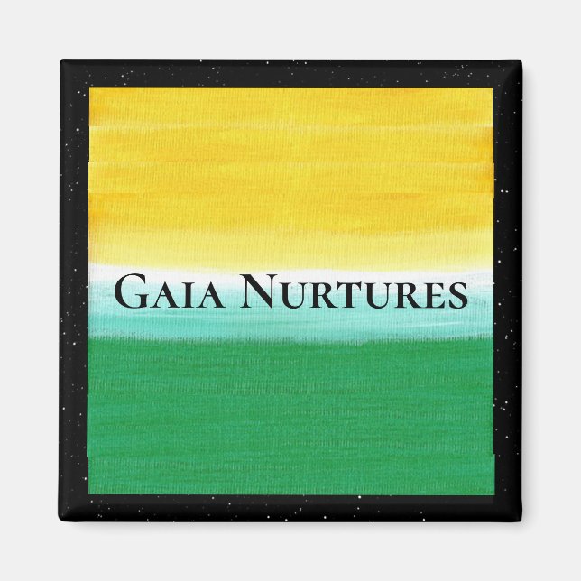 Aimant Gaia Nurtures carré 2 pouces (Devant)