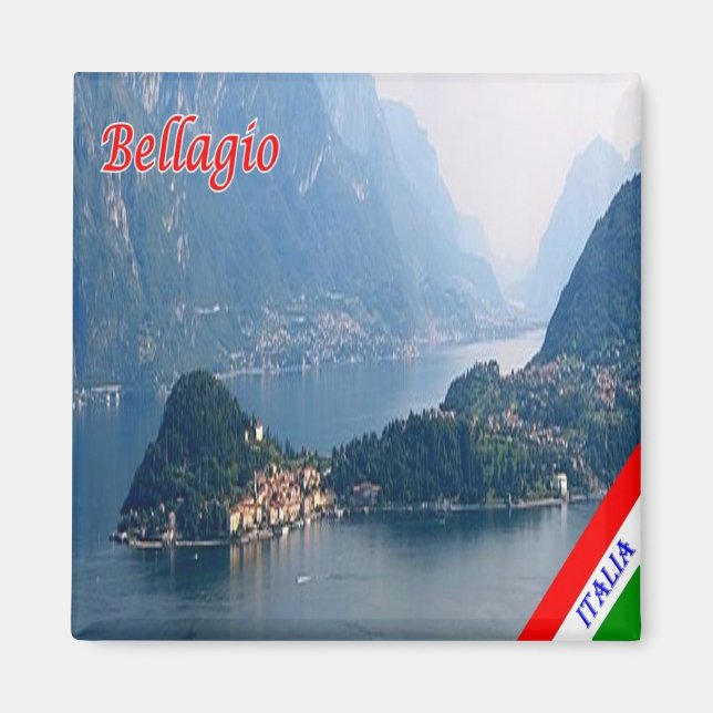 Aimant GAL015 BELLAGIO, Lac de Côme, Italie, Frigo (Devant)