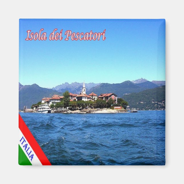 Aimant GAL049 ISOLA DEI PESCATORI Lac Majeur Fridge (Devant)
