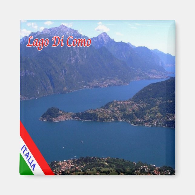 Aimant GAL067 LAKE COMO, Panorama, Italie, Réfrigérateur (Devant)