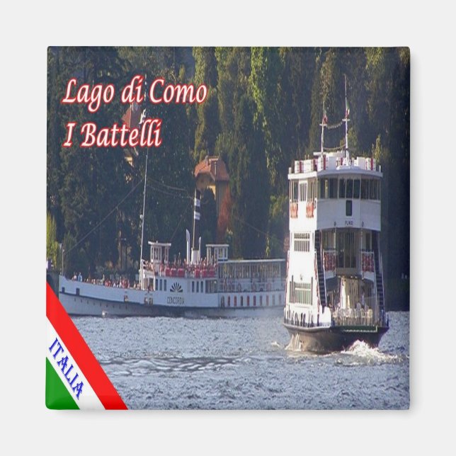 Aimant GAL118 LAC COMO, Bateaux, Italie, Réfrigérateur (Devant)