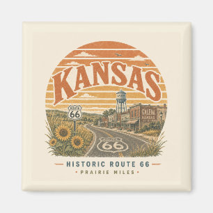 Aimant Galena Kansas Route Historique 66 Prairie Coucher