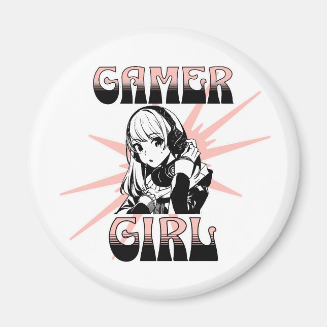 Aimant Gamer fille | Jeux (Devant)