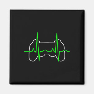 Aimant Gamer Heartbeat Pulse Vidéo Jeu Lover Funny Cool