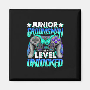 Aimant Gamer Junior Garçon d'Honneur Niveau Débloqué Jeu