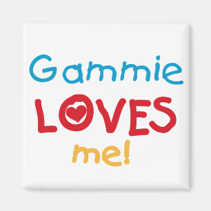 Aimant Gammie aime mes t-shirts et cadeaux