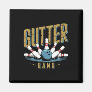 Aimant Gang des gouttières Bowling Quilleur drôle 1