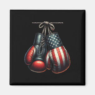 Aimant Gants de boxe Drapeau Usa 4 Juillet pour la format