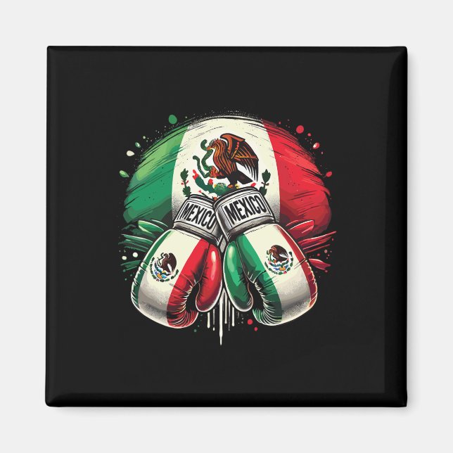 Aimant Gants Mexicains Boxe Pride Design sportif (Devant)