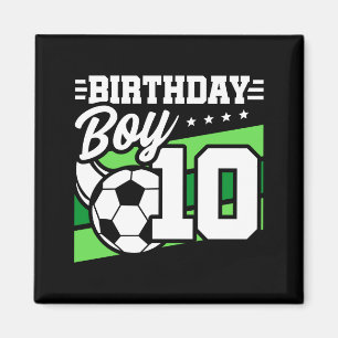 Aimant Garçon de 10 ans Foot Football Enfants 10e Anniver