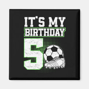 Aimant Garçon de 5 ans footballeur C'est mon 5ème anniver