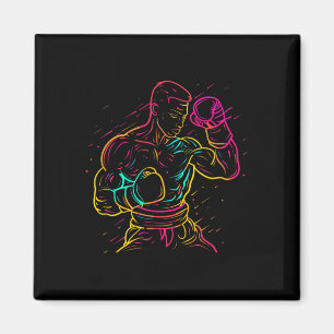 Aimant Garçon de kickboxing dessinant un kickboxeur des a