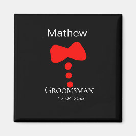 Aimant garçon d'honneur ajoutez nom année nœud papillon n