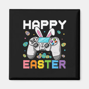 Aimant Garçon Joueur Joyeux Pâques Jeux Vidéo Lapin Gami