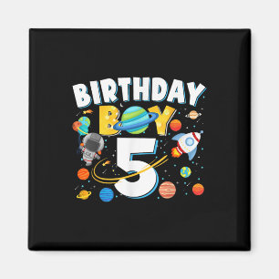 Aimant Garçons 5e anniversaire Astronaut planètes spatial