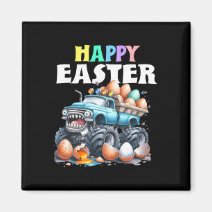 Aimant Garçons Joyeuses Pâques Monster Truck Œufs de Pâqu