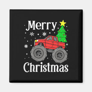 Aimant Garçons Monster Camion Joyeux Noël Arbre Snowflake