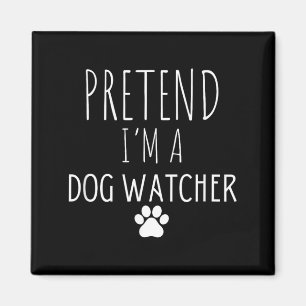 Aimant Garde de chiens d'Halloween prétendant être un sur
