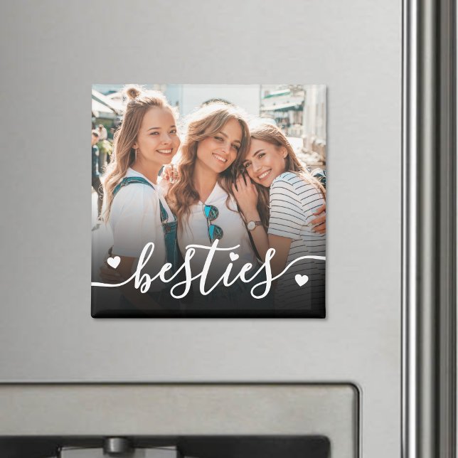 Aimant Garde photo personnalisée des meilleurs amis (Custom Best Friends Photo Keepsake magnet )