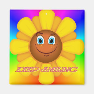 Aimant Garder l'aimant souriant (tournesol)