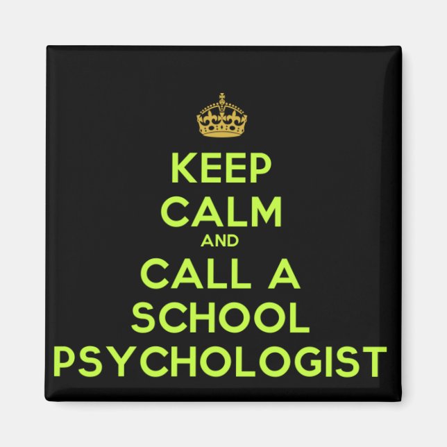 Aimant Garder le calme Appeler un psychologue scolaire (Devant)