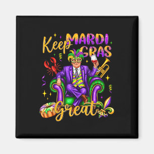 Aimant Garder Mardi Gras Grand Carnaval En tenue Funny Tr