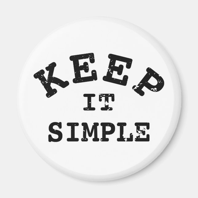 Aimant Gardez-la simple typographie (Devant)