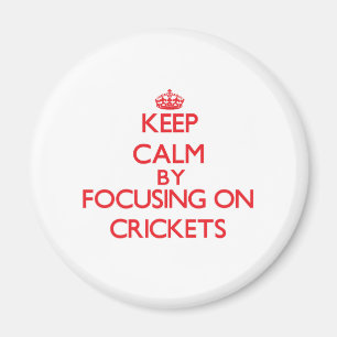 Aimant Gardez le calme en se concentrant sur des crickets