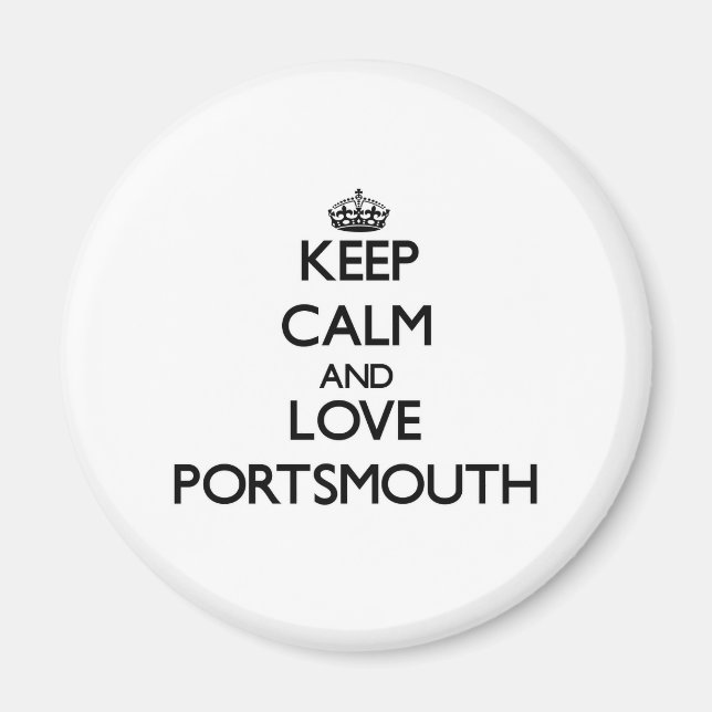 Aimant Gardez le calme et l'amour Portsmouth (Devant)